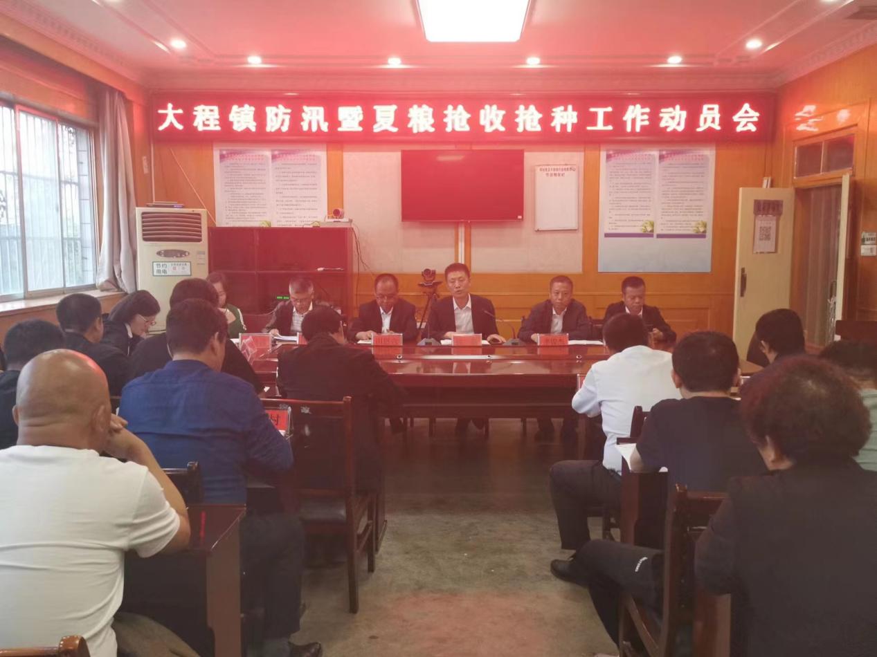 大程镇防汛暨夏粮抢收抢种工作动员会