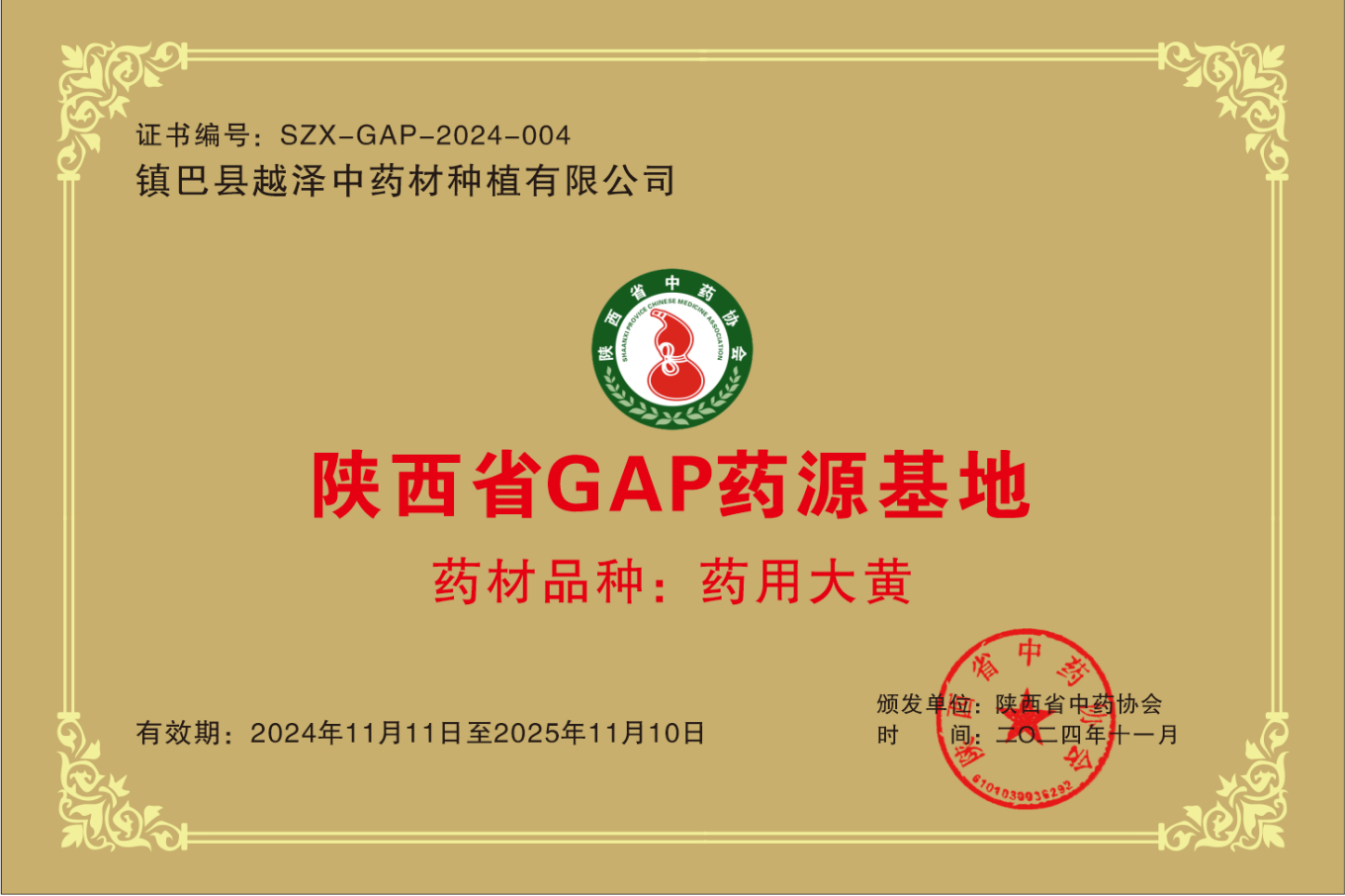 药用大黄GAP
