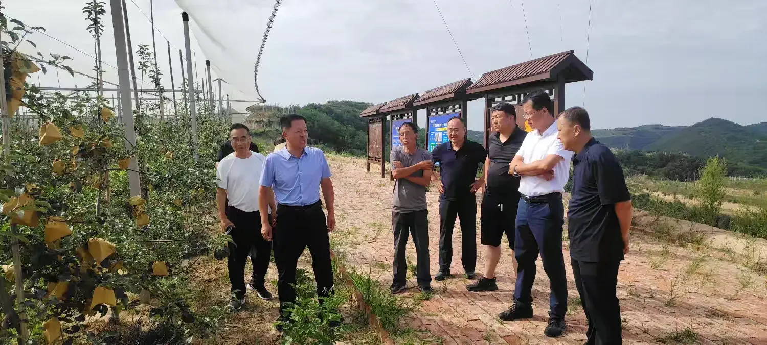 简篇-区果业局局长郭齐胜检查指导川口镇果树产业发展 镇长高永飞陪同 检查