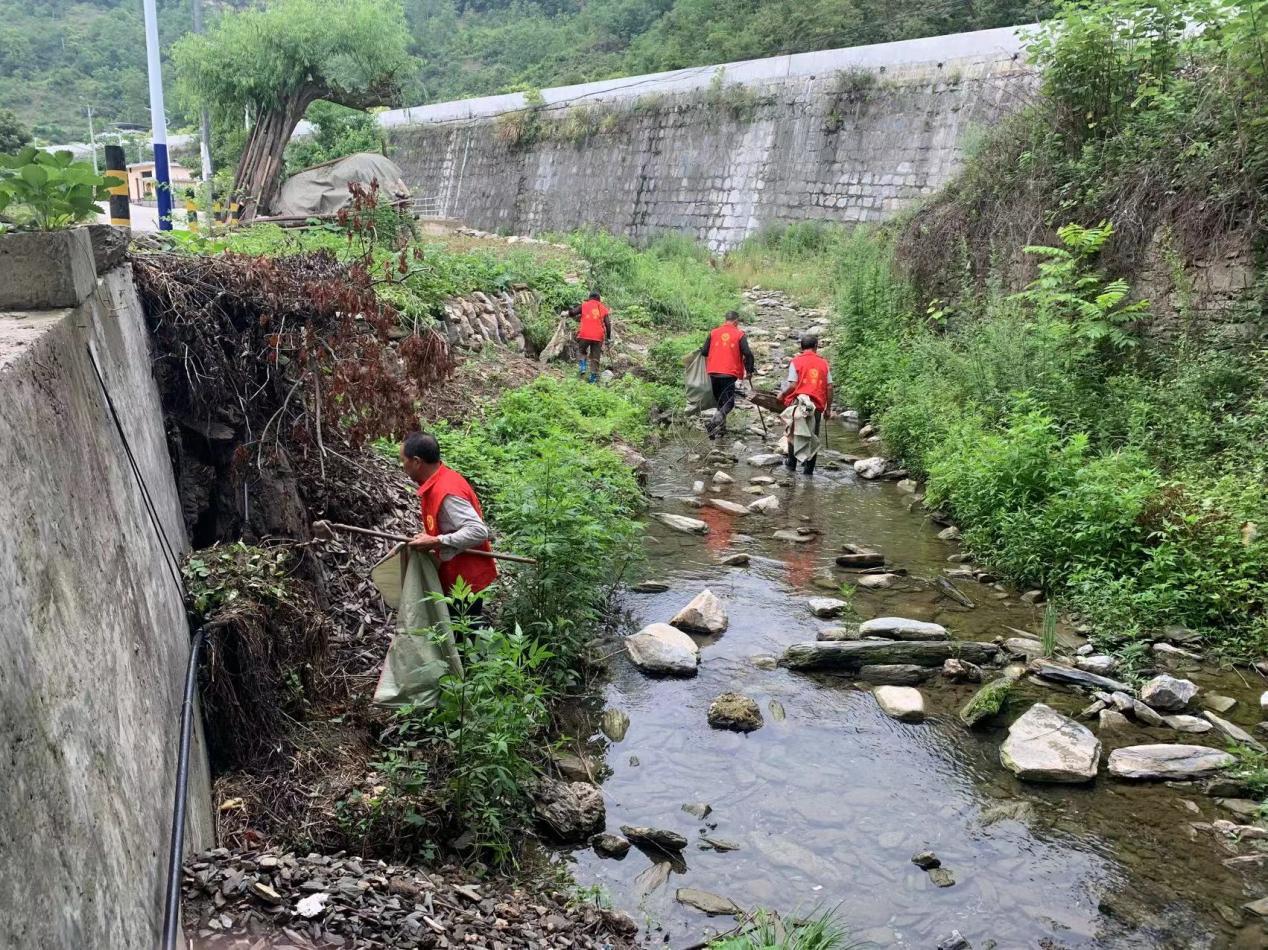 6志愿者清理河道垃圾