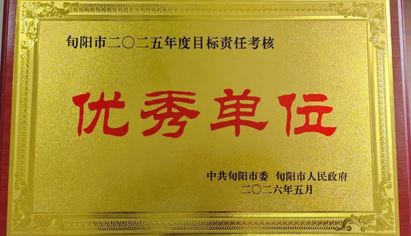 旬陽市行政審批服務(wù)局榮獲2025年度目標(biāo)責(zé)任考核優(yōu)秀單位