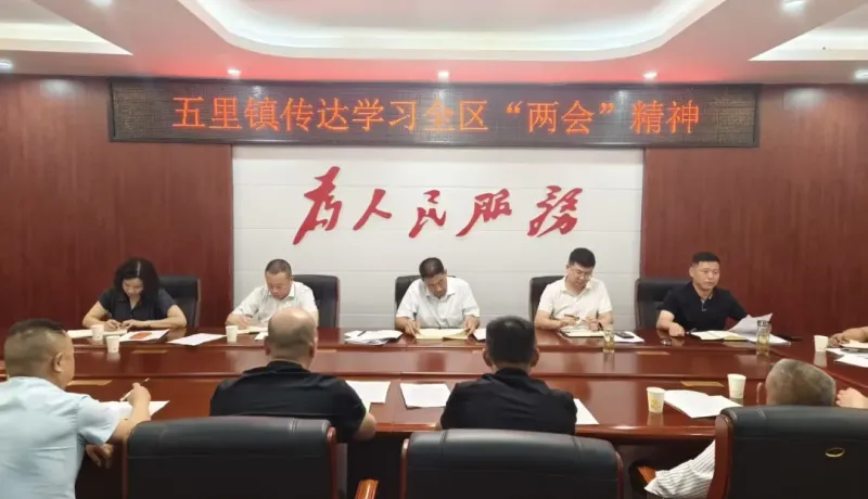 漢濱區(qū)五里鎮(zhèn)傳達(dá)學(xué)習(xí)全區(qū)“兩會(huì)”精神