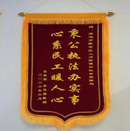 陳倉(cāng)區(qū)人社局：千里送錦旗  護(hù)薪暖民心
