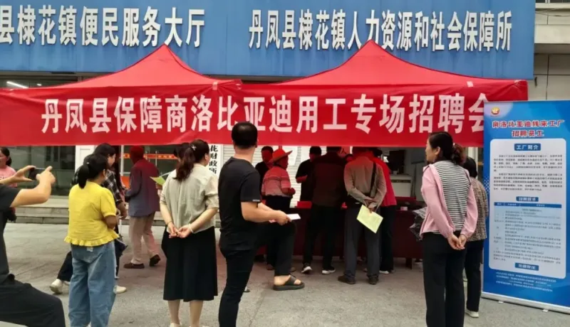 丹鳳縣棣花鎮(zhèn)：便民送崗 助力群眾家門口就業(yè)